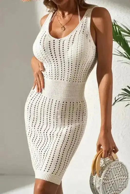 White Beach Breeze Crochet Dress Women UK | S–XL