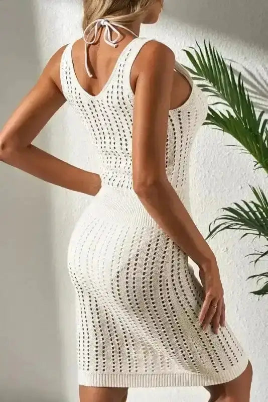 White Beach Breeze Crochet Dress Women UK | S–XL