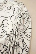 Abstract Print Balloon Sleeve Blouse Women UK | Chic