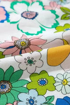 Green Floral Puff Sleeve Spring Blouse Women UK | Blossom