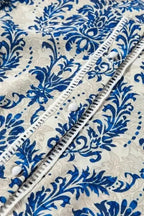 Blue Boho Lace Splicing Floral Blouse Women UK | Spring