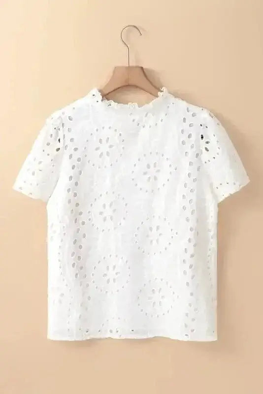 Aztec Embroidered V-Neck Peekaboo Blouse Women UK | Boho
