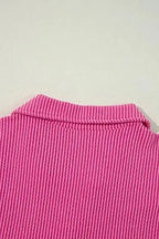 Corded V-Neck Bubble Sleeve Blouse Women UK