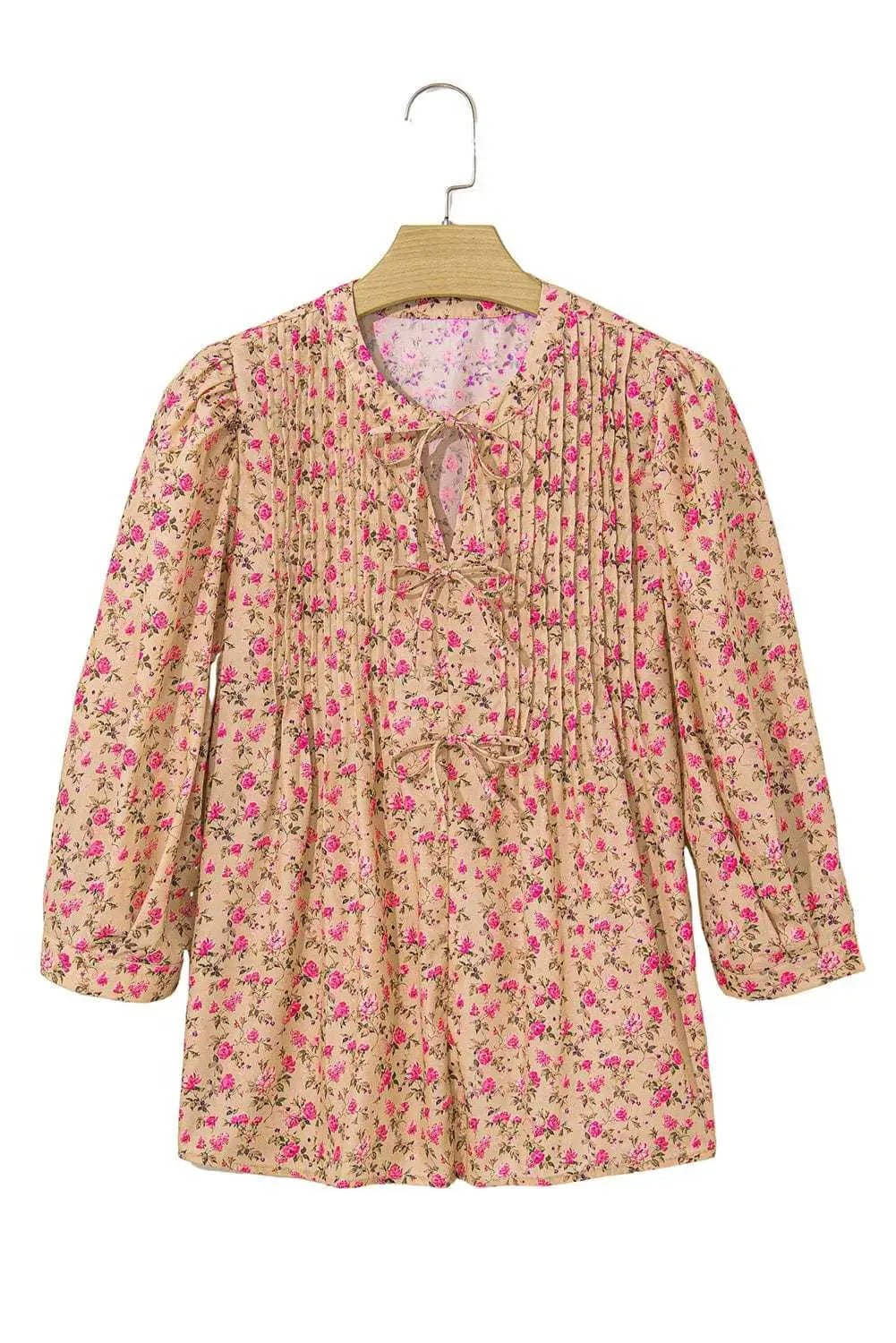 Floral Half Sleeve Boho Casual Puff Blouse Women UK