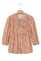 Floral Half Sleeve Boho Casual Puff Blouse Women UK