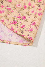 Floral Half Sleeve Boho Casual Puff Blouse Women UK