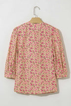 Floral Half Sleeve Boho Casual Puff Blouse Women UK