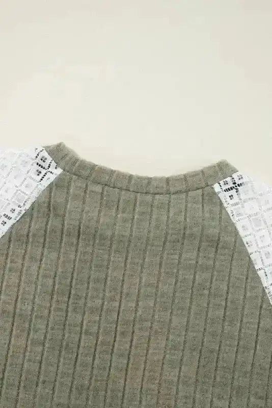 Floral Colour Block Ribbed Blouse Women UK | Mosaic