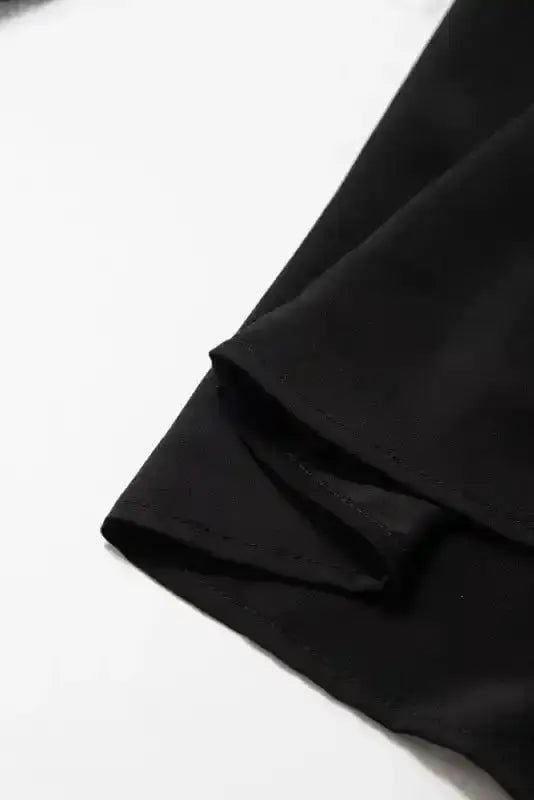 Black Lace Sleeve V-Neck Blouse Women UK | Elegant