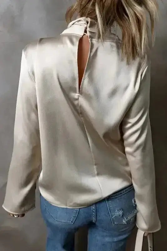 Satin Crossover Front Elegant Blouse Women UK | Backless