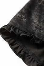 Metallic Velvet Babydoll Puff Sleeve Blouse Women UK | Glam