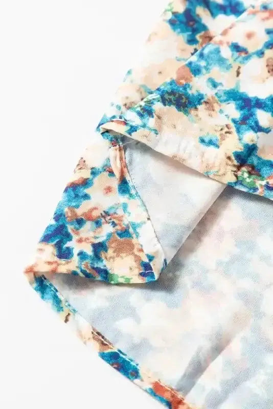 Floral Petal Print Puff Sleeve Blouse Women UK | Spring