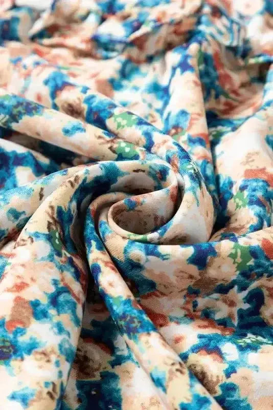 Floral Petal Print Puff Sleeve Blouse Women UK | Spring