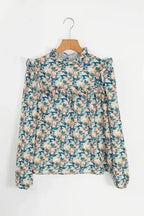 Floral Petal Print Puff Sleeve Blouse Women UK | Spring