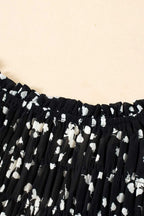 Floral Abstract Split Neck Crinkle Fabric Blouse Women UK
