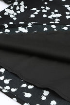 Floral Abstract Split Neck Crinkle Fabric Blouse Women UK