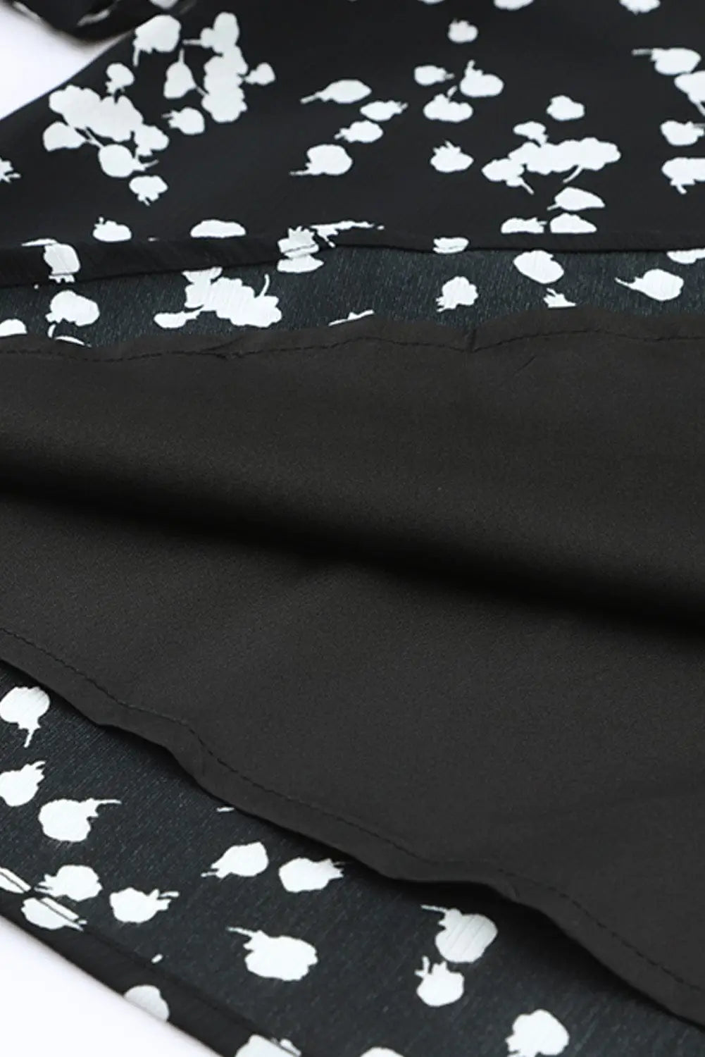 Floral Abstract Split Neck Crinkle Fabric Blouse Women UK