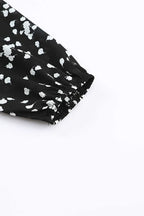 Floral Abstract Split Neck Crinkle Fabric Blouse Women UK