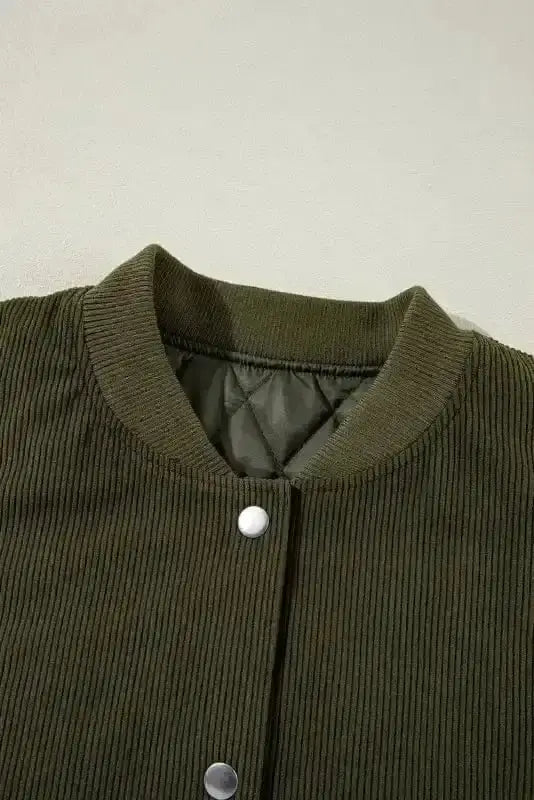 Corduroy Fleece Bomber Jacket Women UK