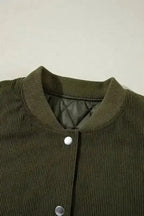 Corduroy Fleece Bomber Jacket Women UK