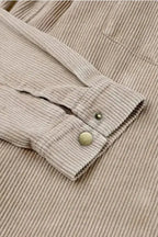 Color Block Hooded Corduroy Jacket Women UK