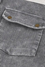 Color Block Hooded Corduroy Jacket Women UK