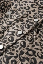 Leopard Print Corduroy Jacket Women UK