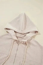 Teal Hooded Corduroy Jacket Women UK