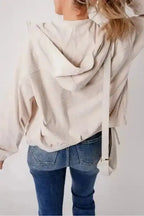 Teal Hooded Corduroy Jacket Women UK