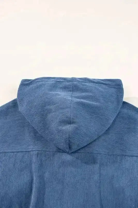 Teal Hooded Corduroy Jacket Women UK