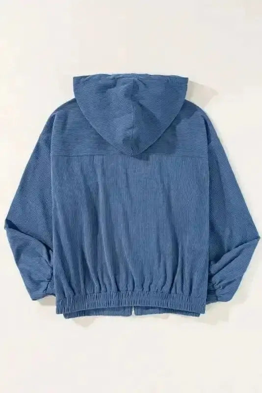 Teal Hooded Corduroy Jacket Women UK