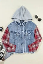 Tartan Plaid Denim Jacket Women UK