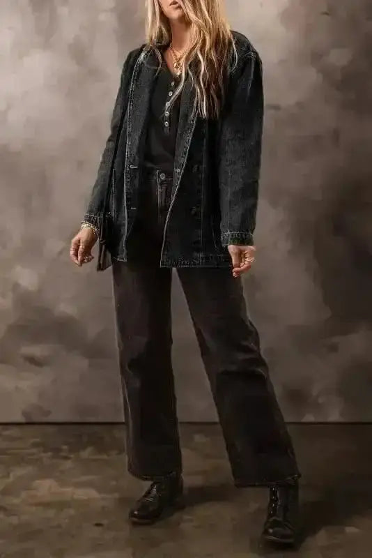 Black Denim Jacket Women UK