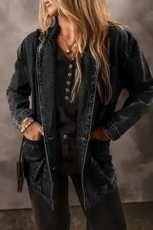 Black Denim Jacket Women UK