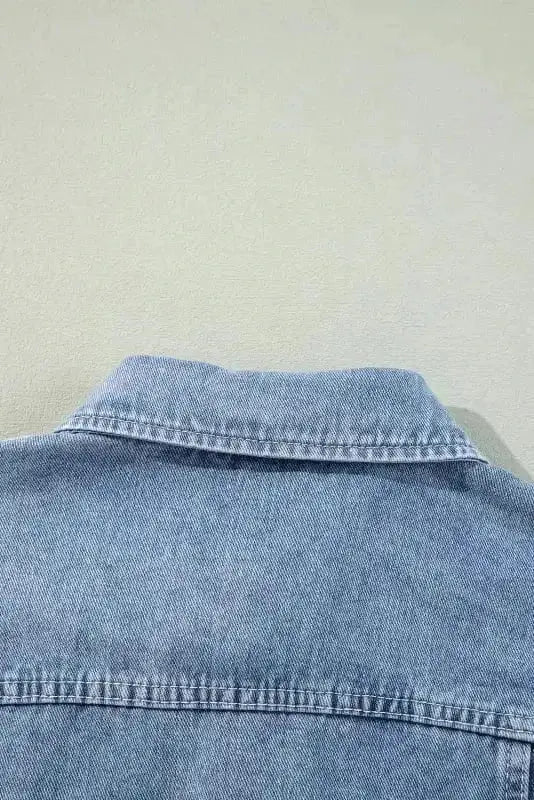 Frayed Hem Denim Jacket Women UK