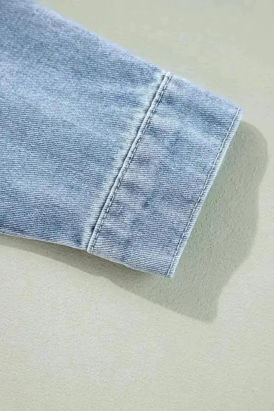 Frayed Hem Denim Jacket Women UK