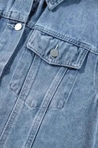Frayed Hem Denim Jacket Women UK