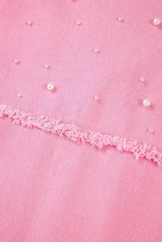 Pearl Beaded Denim Jacket Women UK