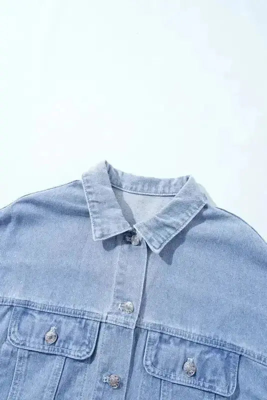 Plaid Oversized Denim Jacket Women UK