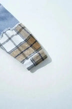 Plaid Oversized Denim Jacket Women UK