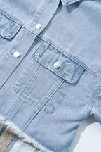 Plaid Oversized Denim Jacket Women UK