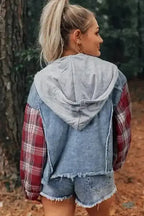 Tartan Plaid Denim Jacket Women UK