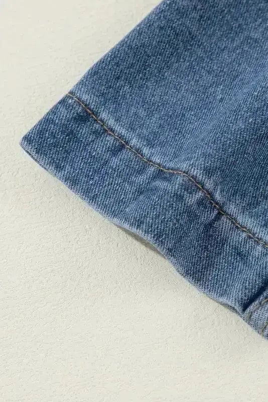 Lapel Denim Jacket Women UK