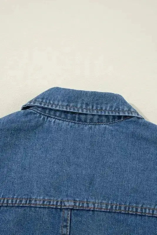 Lapel Denim Jacket Women UK