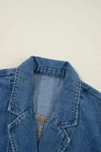 Lapel Denim Jacket Women UK