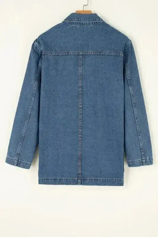 Lapel Denim Jacket Women UK