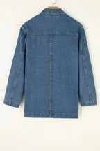 Lapel Denim Jacket Women UK