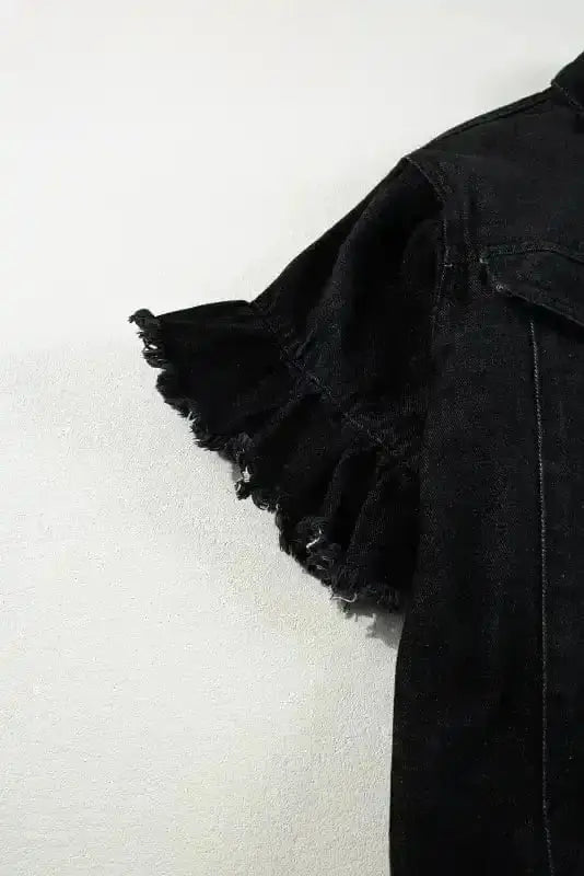 Raw Hem Denim Jacket Women UK