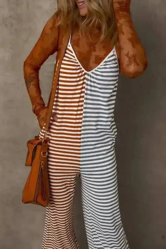 Citrus Chic Two-Tone Jumpsuit