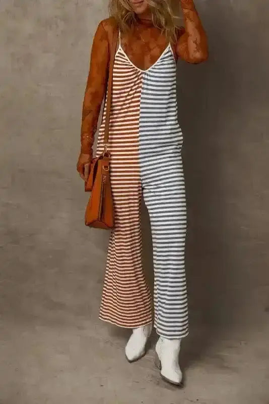 Citrus Chic Two-Tone Jumpsuit